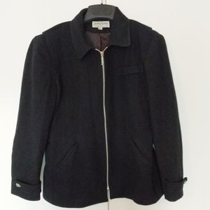 Jonathan Michael Black Wool Coat Medium